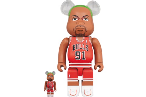 Bearbrick Dennis Rodman (Chicago Bulls) 100% & 400% Set - US Bearbrick Dennis Rodman (Chicago Bulls) 100% & 400% Set - US