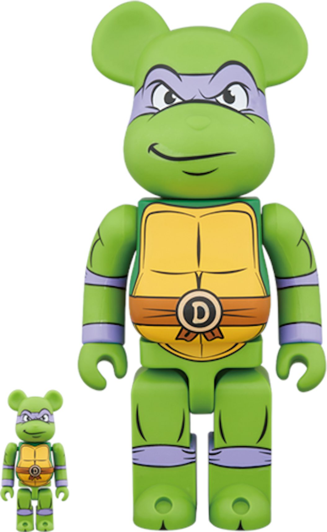 Bearbrick Donatello 100% & 400% Set Green - US