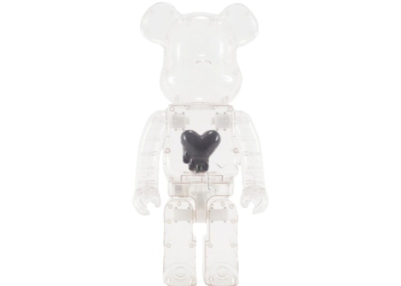 Bearbrick Emotionally Unavailable Black Heart 1000% Clear - JP