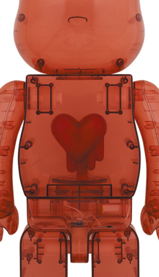 Bearbrick Emotionally Unavailable Clear Red Heart 1000%
