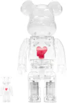 Bearbrick Emotionally Unavailable Clear Red Heart 1000% - US