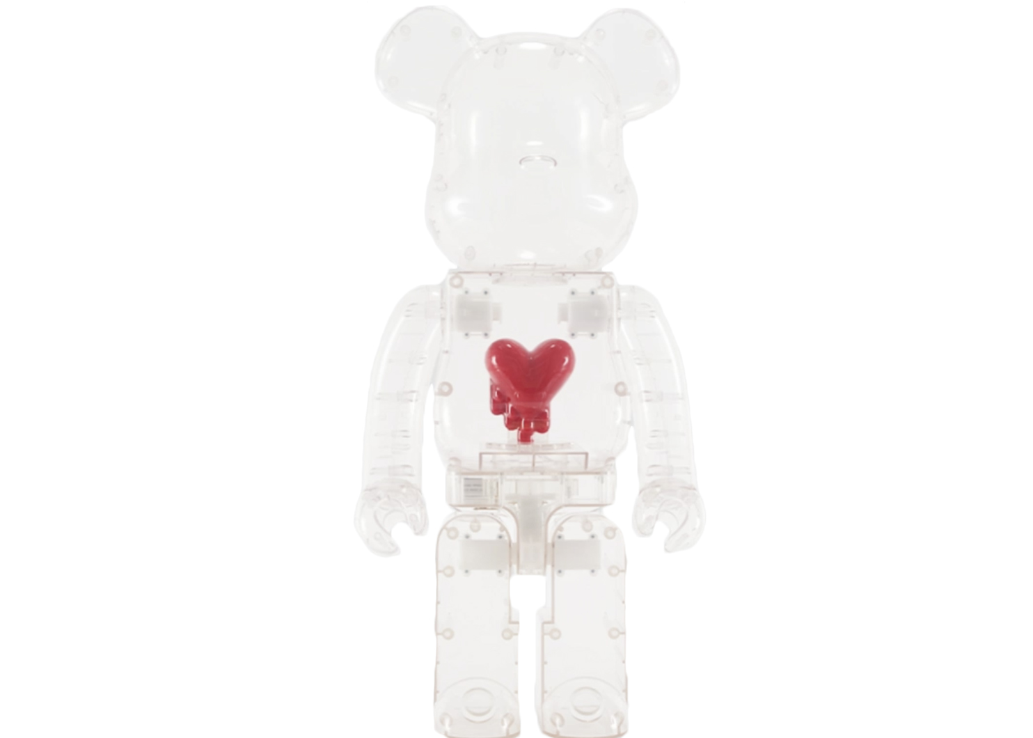 Bearbrick Emotionally Unavailable Red Heart 1000% Clear