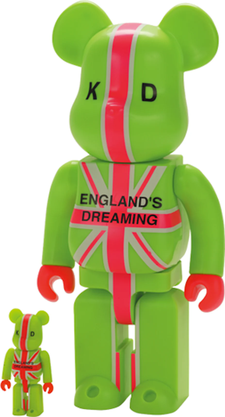 Bearbrick England's Dreaming KD 100% & 400% Set Green - US