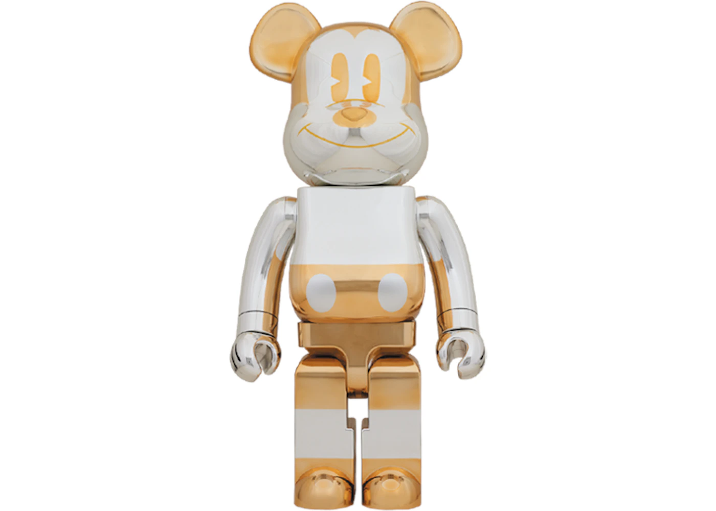 Bearbrick x Sorayama Future Mickey 1000% Silver/Gold - US