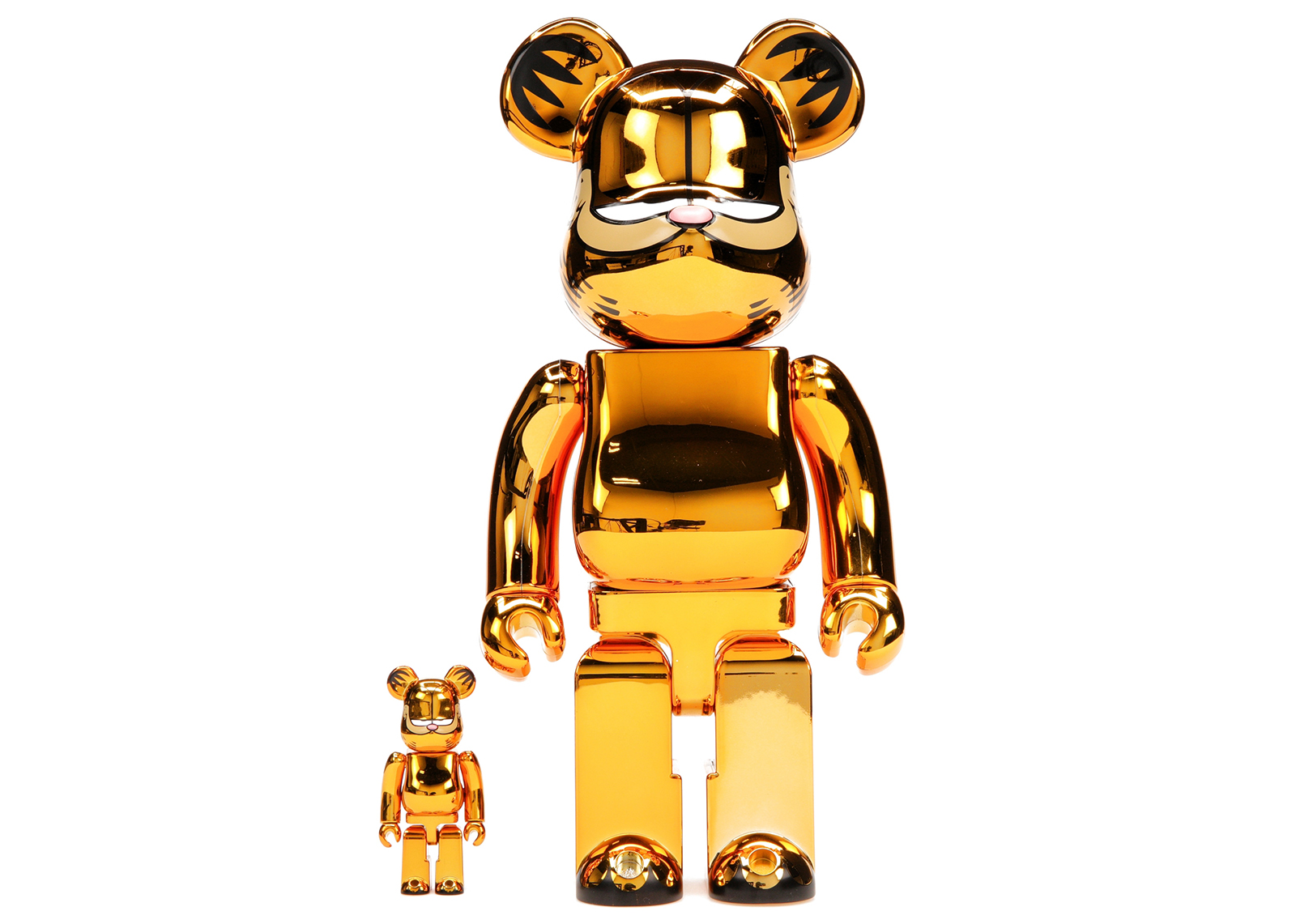 Bearbrick Garfield 100% & 400% Set Gold Chrome Ver. - JP