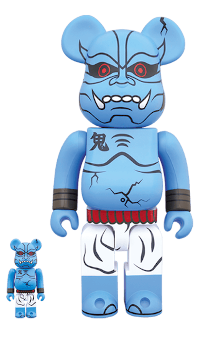 Bearbrick Green Ghost 100% & 400% Set Blue