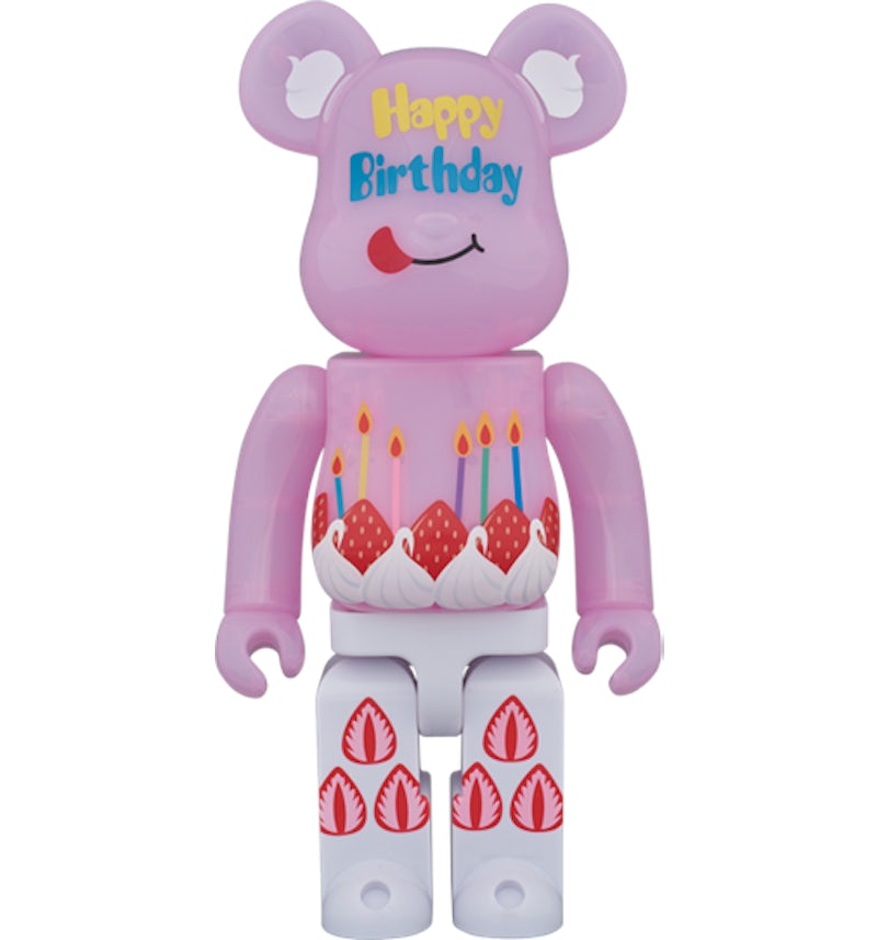 ☆中古 BE@RBRICK 400% 1体 Happy Birthday Bearbrick Greeting Birthday PLUS 400% Pink - US