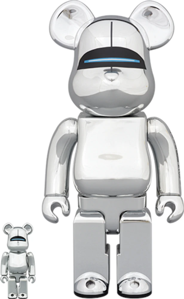 Bearbrick Hajime Sorayama Sexy Robot 100% & 400% Set Chrome - GB