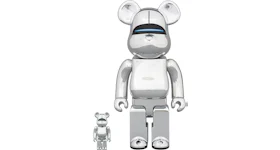 Bearbrick Hajime Sorayama Sexy Robot 100% & 400% Set Chrome