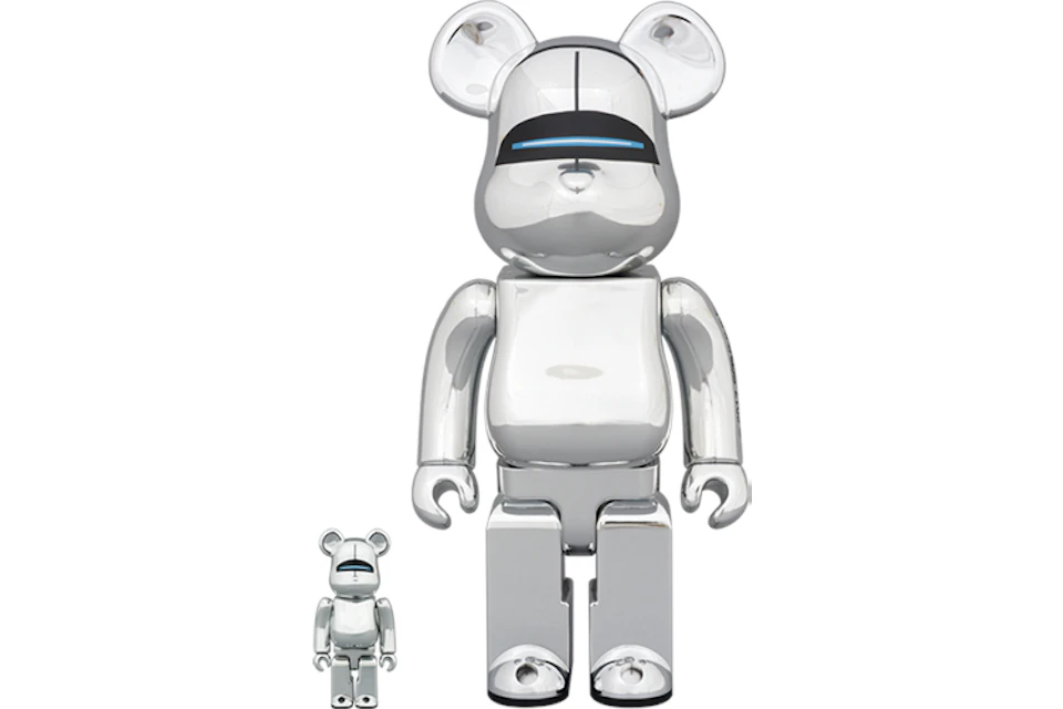 Bearbrick Hajime Sorayama Sexy Robot 100% & 400% Set Chrome