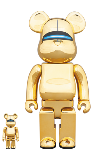 Bearbrick Hajime Sorayama Sexy Robot 100% u0026 400% Set Gold