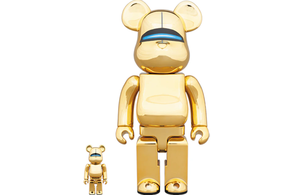 Bearbrick Hajime Sorayama Sexy Robot 100% & 400% Set Gold