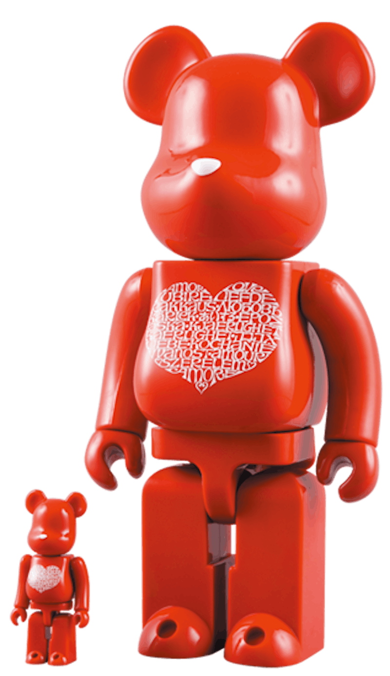 Bearbrick International Love Heart 400% Red - GB