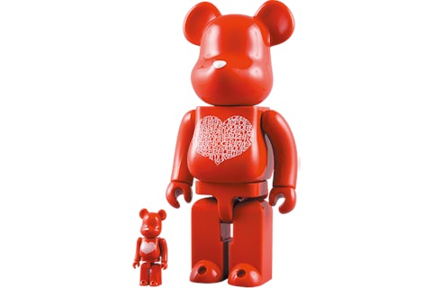 Bearbrick International Love Heart 400% Red - GB Bearbrick International Love Heart 400% Red - GB
