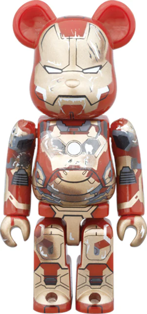 Bearbrick Iron Man Mark XLII Damage Ver. 100% Red