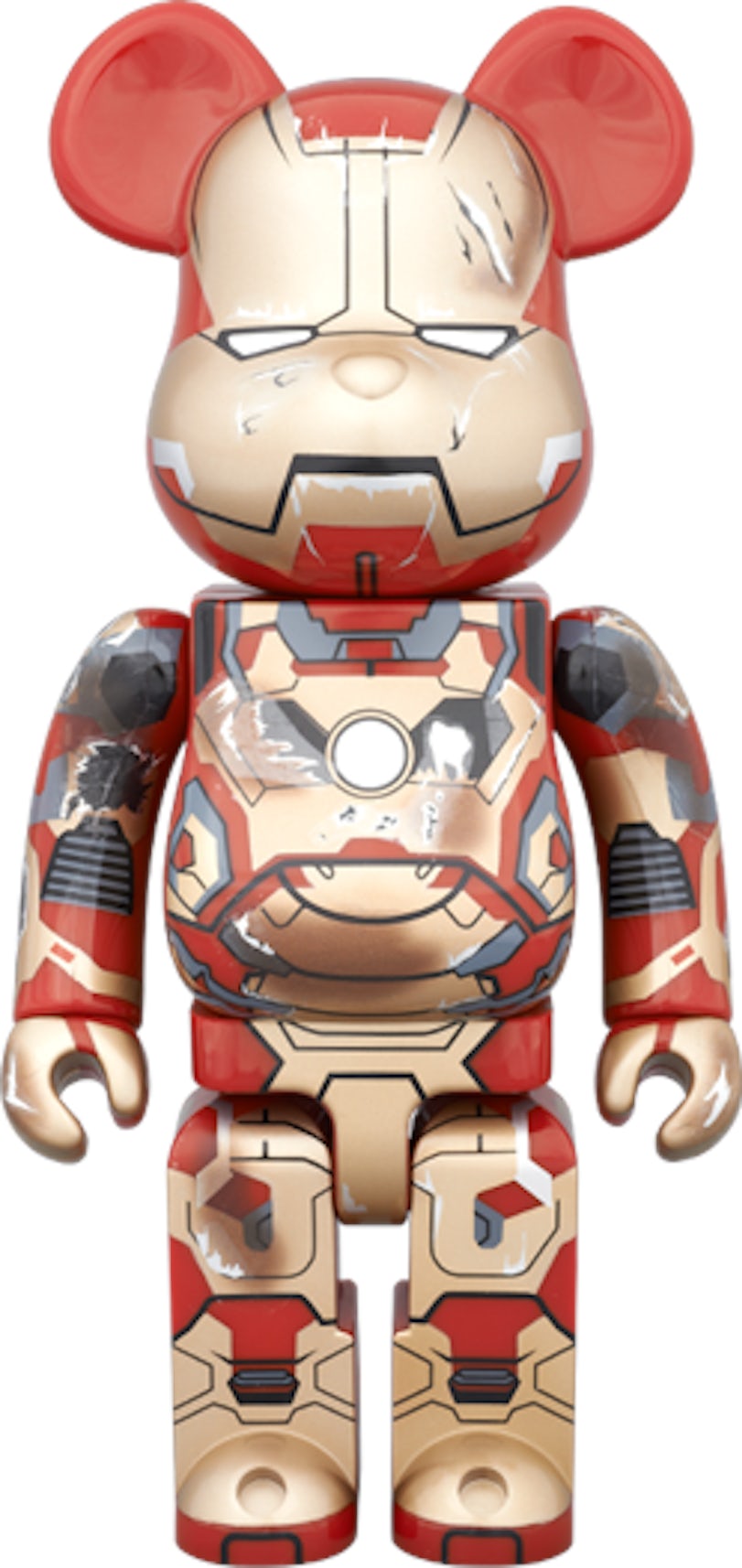 Bearbrick Iron Man Mark XLII Damaged Ver. 400% Gold - US