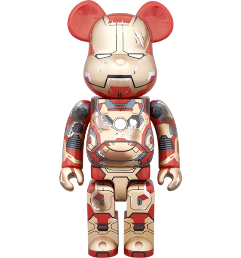 Bearbrick Iron Man Mark XLII Damaged Ver. 400% Gold - US Bearbrick Iron Man Mark XLII Damaged Ver. 400% Gold - US