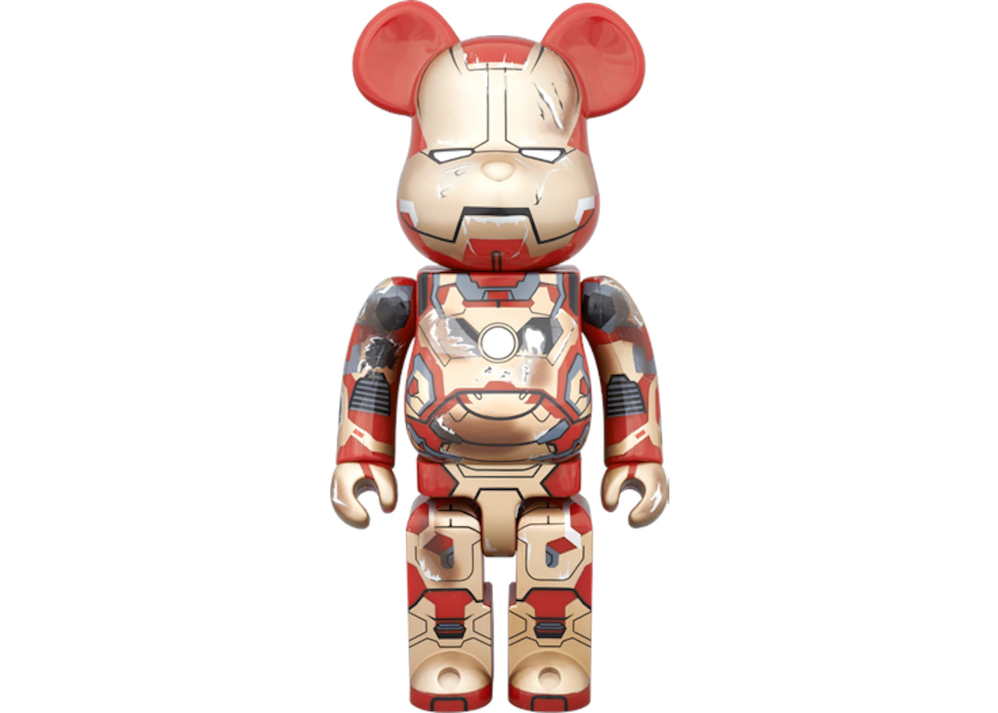 Bearbrick Iron Man Mark XLII Damaged Ver. 400% Gold - US Bearbrick Iron Man Mark XLII Damaged Ver. 400% Gold - US