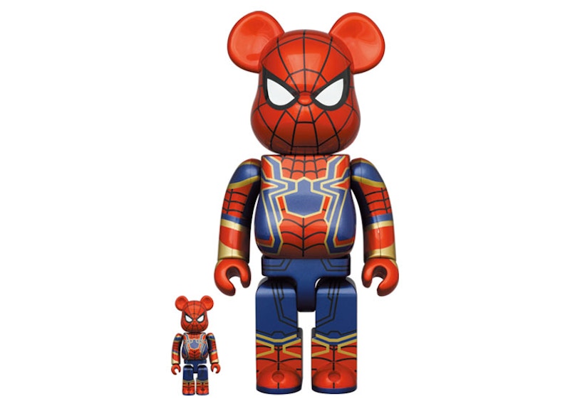 Bearbrick Iron Spider-man Avengers End Game 100% u0026 400% Set (2021 Version)  - US