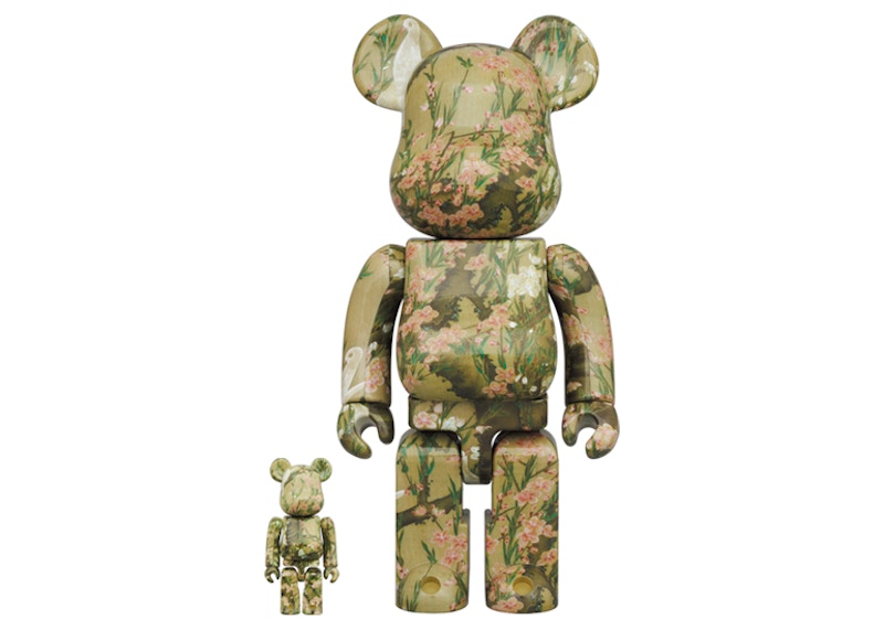 Bearbrick Ito Jakuchu (Peach Blossom Poultry Figure) 100% & 400