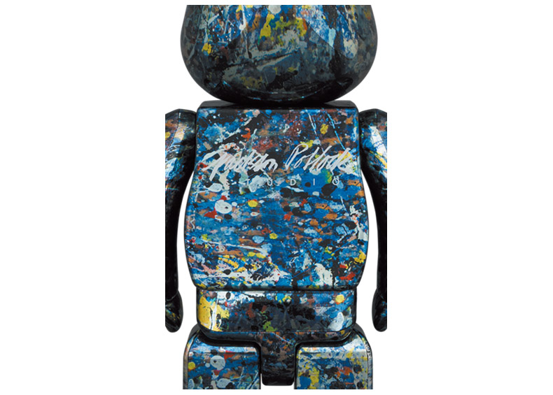 Bearbrick Jackson Pollock Studio 100% & 400% Set Chrome Ver.
