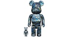 Bearbrick Jackson Pollock Studio 100% & 400% Set Chrome Ver.