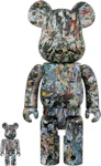 Bearbrick Jackson Pollock Studio 100% & 400% Set Chrome Ver. - US