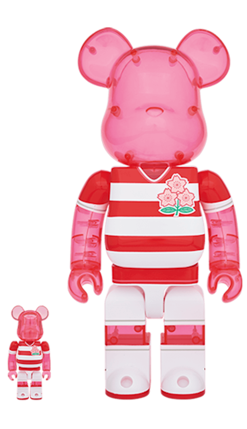 Bearbrick Japan National Rugby Team 100% & 400% Red