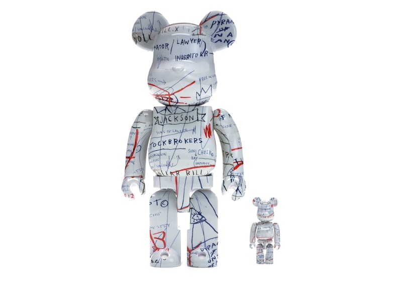 Bearbrick Jean-Michel Basquiat 2 100% u0026 400% Set White - US