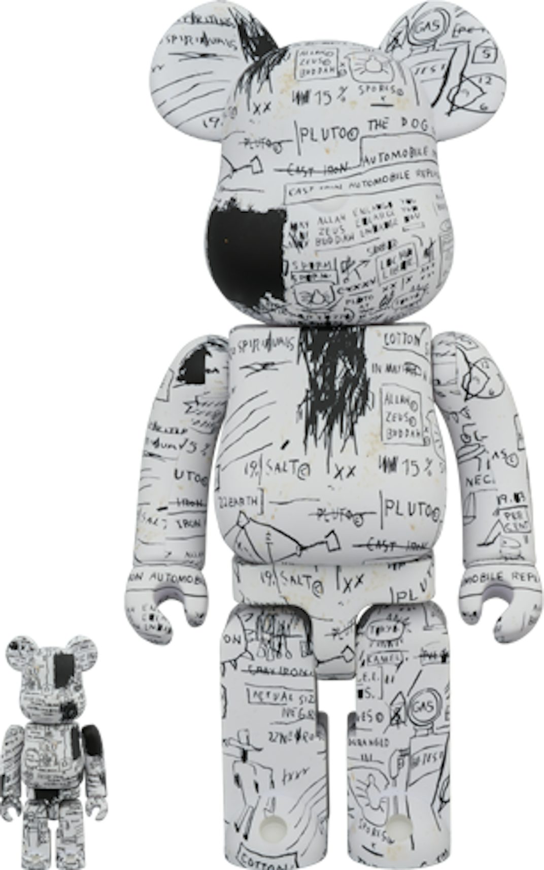 Bearbrick Jean-Michel Basquiat 3 100% & 400% Set White - JP