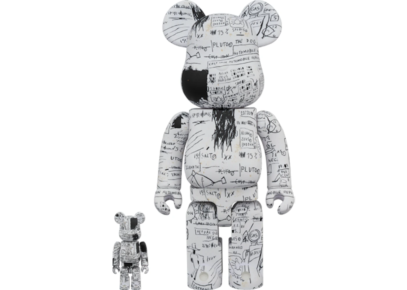 Bearbrick Jean-Michel Basquiat 3 100% & 400% Set White - US Bearbrick Jean-Michel Basquiat 3 100% & 400% Set White - US