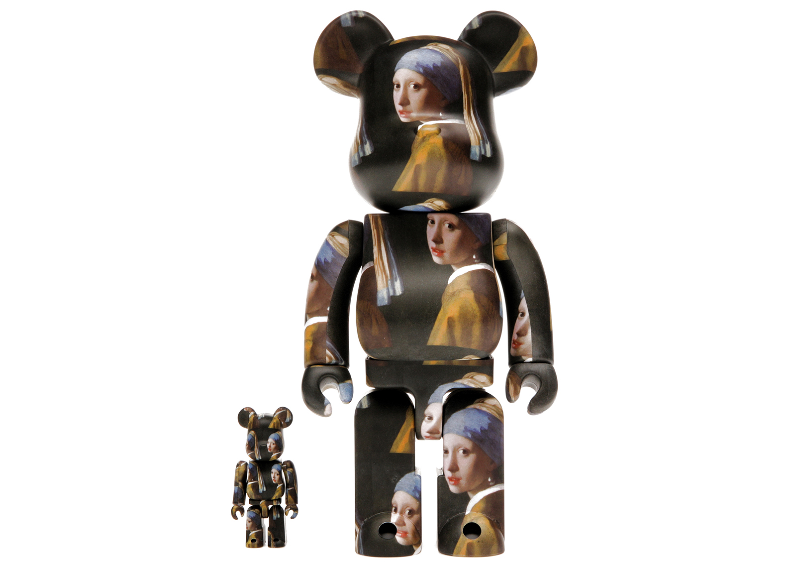 Bearbrick Johannes Vermeer (Girl with a Pearl Earring) 100% & 400% Set