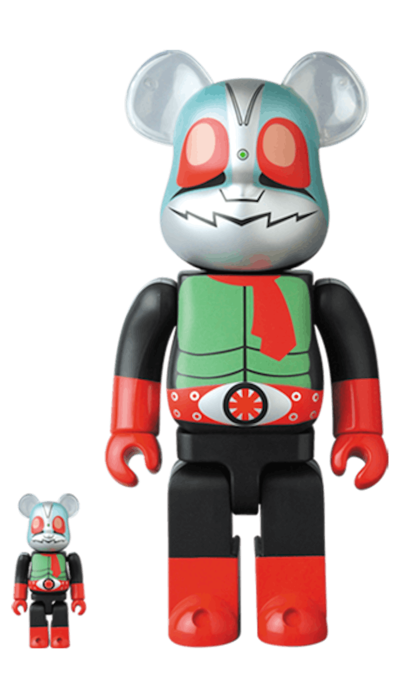 Bearbrick Kamen Rider Nouveau Numéro 2 100% & 400% Set Rouge