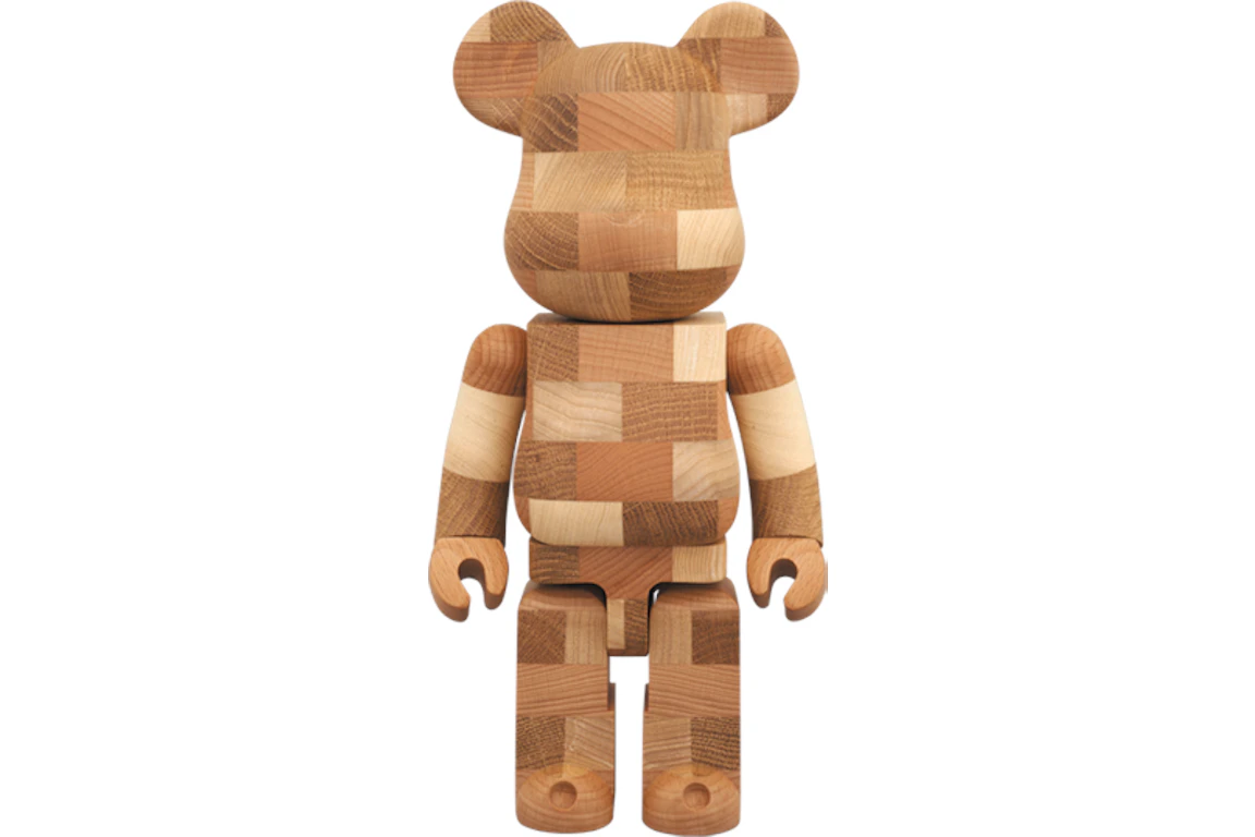 Bearbrick Karimoku Brick Style Tiles 400% Wood