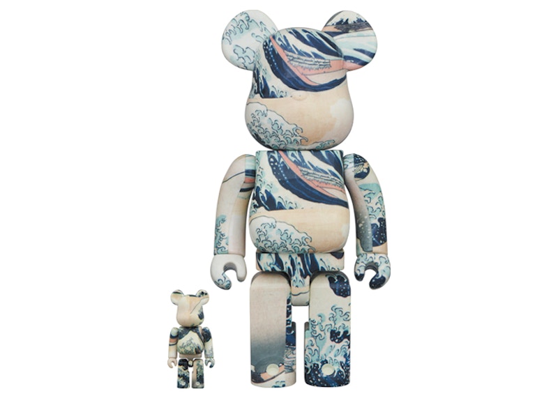 Bearbrick Katsushika Hokusai (Kanagawa Okinami Ura) 100% & 400% Set