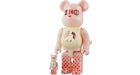 Bearbrick Kinetik (Glow In The Dark) 100% & 400% Set Rosa