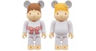 Bearbrick Little Twin Stars Kiki Lala 100% Set White