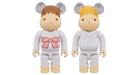Bearbrick Little Twin Stars Kiki Lala 400% Set White