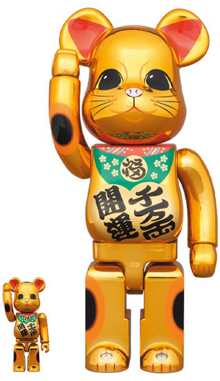 Bearbrick Lucky Cat Good Luck Ten Million Ryo 100% & 400% Set 