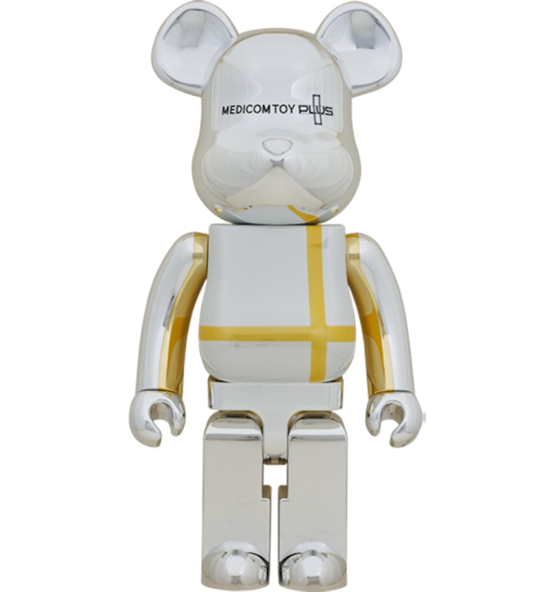 Bearbrick MEDICOM TOY PLUS 1000% SILVER CHROME Ver. - US Bearbrick MEDICOM TOY PLUS 1000% SILVER CHROME Ver. - US