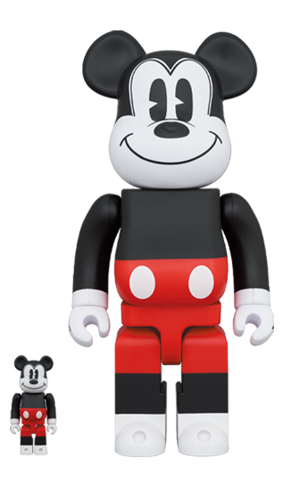 Bearbrick Mickey Mouse 2020 100% & 400% Set R&W Ver.