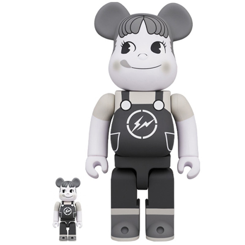 Bearbrick MILKY THE CONVENI PEKO 100% & 400% Set Black