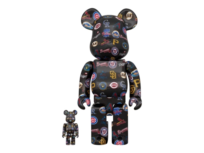 Bearbrick MLB National League 100% & 400% Set Black - JP