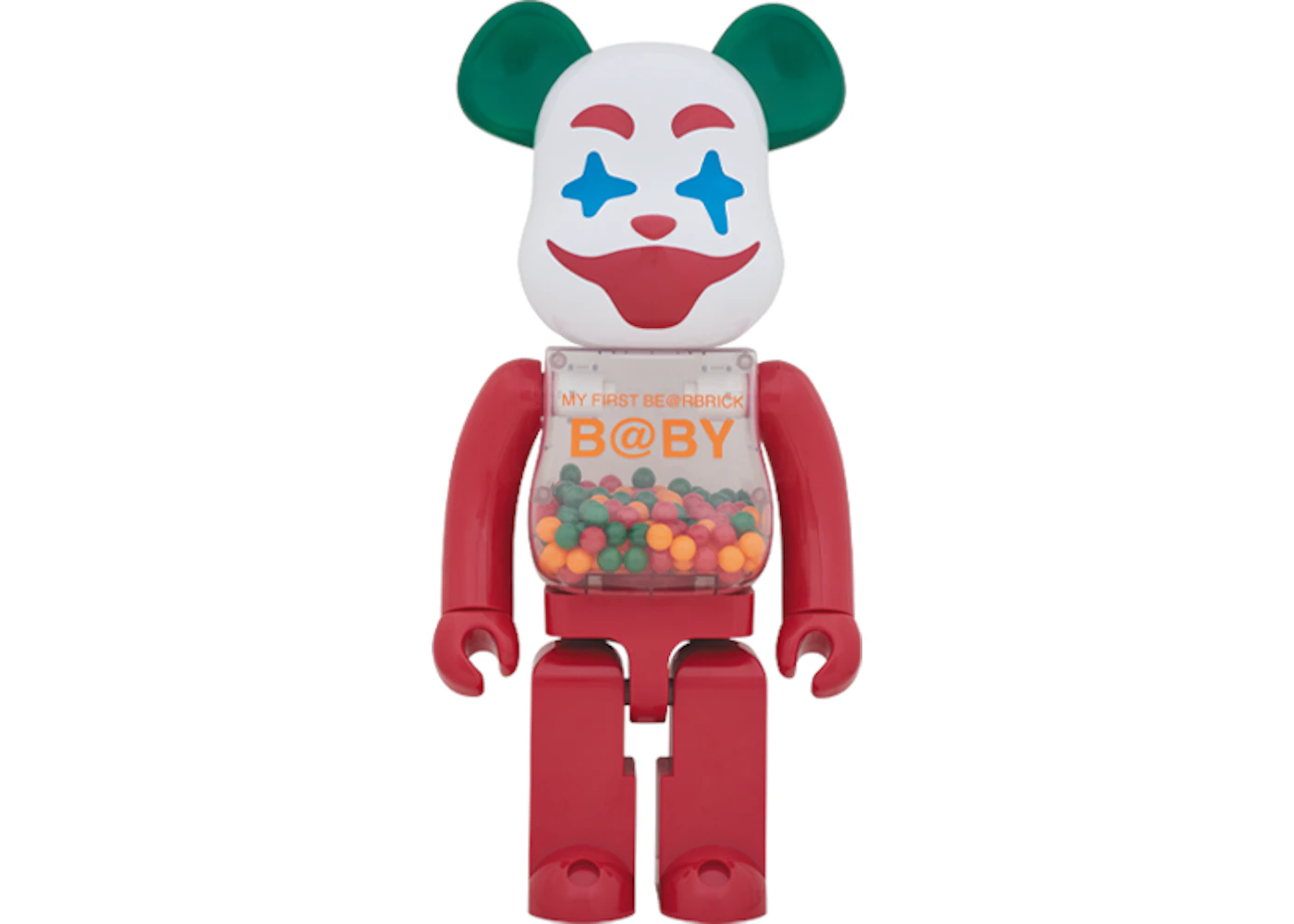 Bearbrick MY FIRST BE@RBRICK Jester Ver. 1000% Red Multicolor -
