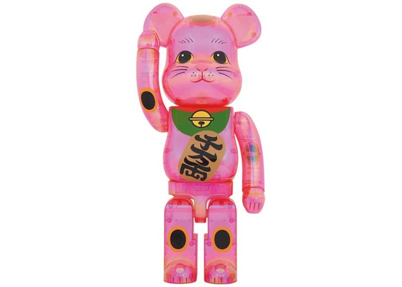 Bearbrick Maneki Neko 1000% Pink Transparent Plating - US