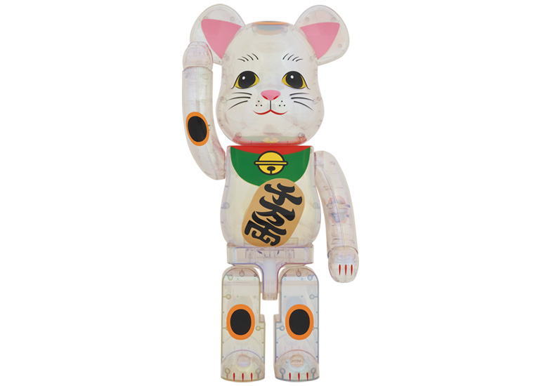 Bearbrick Maneki Neko 1000% Transparent Plating - US