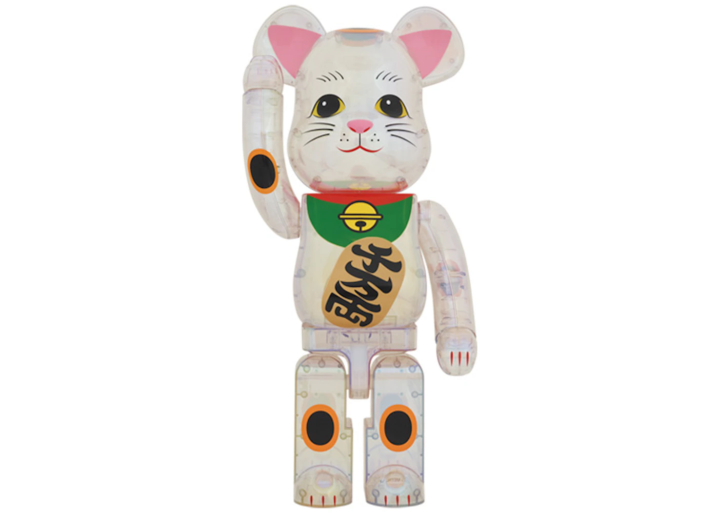 Bearbrick Maneki Neko 1000% Transparent Plating US - Main Image