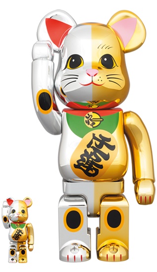 Bearbrick Lucky Cat Good Luck Ten Million Ryo 100% & 400% Set 