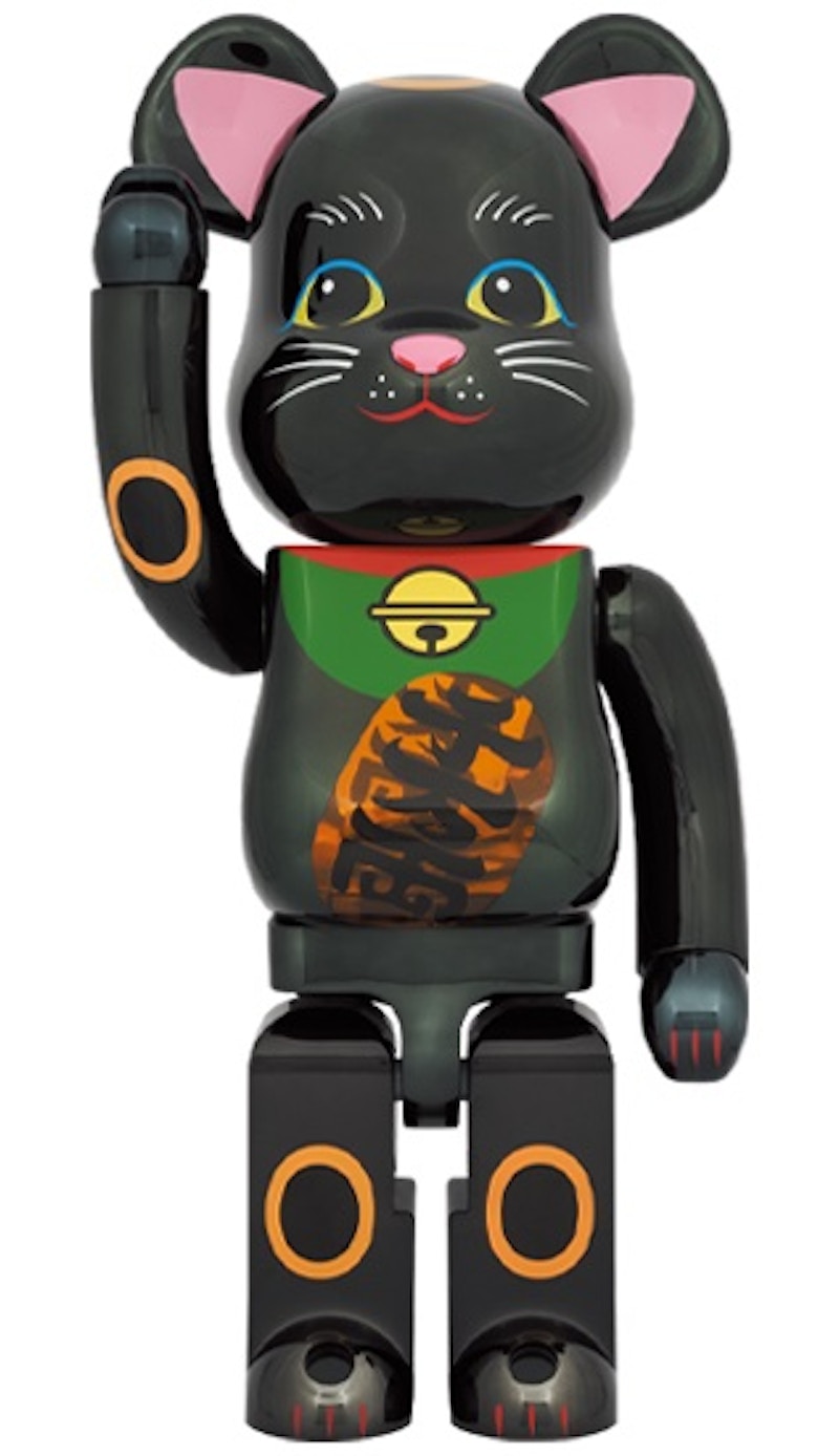 Bearbrick Maneki Neko Luminous 1000% Black Plated - US