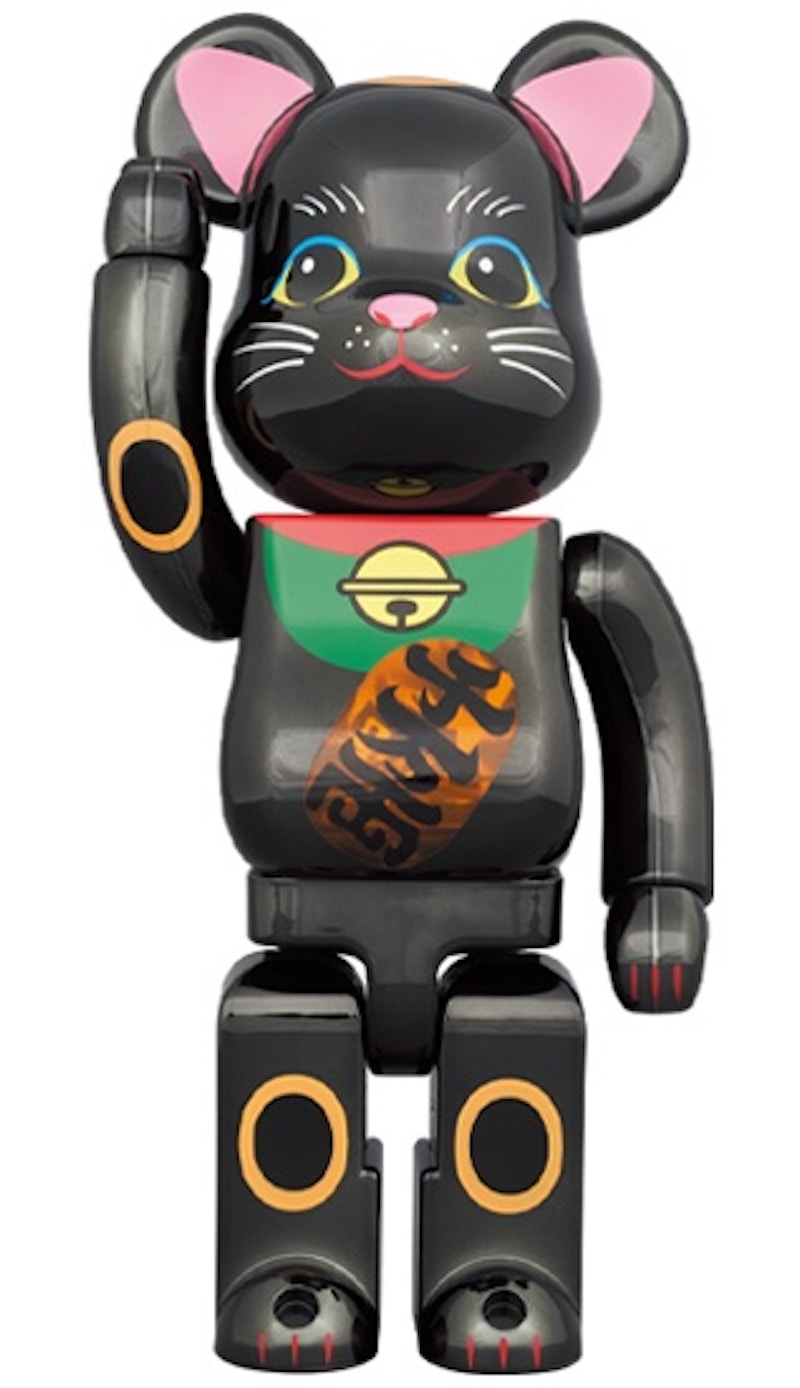 Bearbrick Maneki Neko Luminous 400% Black Plated - US